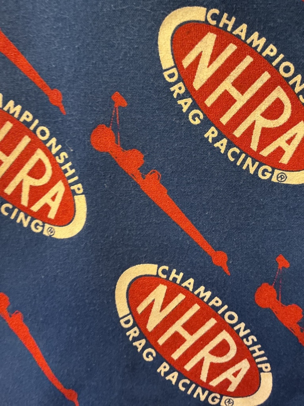 Vintage Championship NHRA Drag Racing Dragster Blue Scarf Bandana Square - Picture 4 of 6
